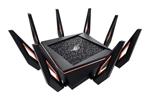 ASUS ROG Rapture WiFi 6 Gaming Router (GT-AX11000) - Tri-Band 10 Gigabit Wireless Router, 1.8GHz Quad-Core CPU, WTFast, 2.5G Port & Dual Band WiFi Repeater & Range Extender (RP-AC1900)