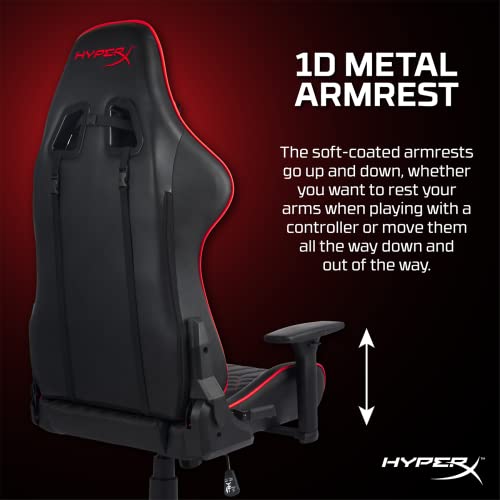 HyperX Blast Core Gaming Chair - Ergonomic Leather Gaming Chair - Kids Chair Gaming - Red Black Gaming Chair - PC Racing Video Game Chair for Kids Adults - Computer Office PC Gamer Chair - Core Chair