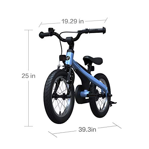 Segway Ninebot Kid’s Bike for Boys and Girls, 14 inch with Training Wheels, Blue