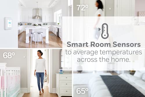 Honeywell Home T9 WiFi Smart Thermostat with 1 Smart Room Sensor, Touchscreen Display, Alexa and Google Assist
