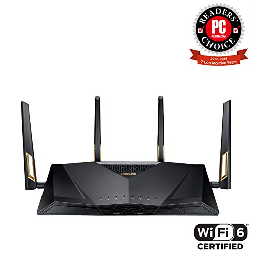 ASUS AX6000 WiFi 6 Gaming Router (RT-AX88U) & ROG Rapture WiFi 6 Gaming Router (GT-AX11000) - Tri-Band 10 Gigabit Wireless Router, 1.8GHz Quad-Core CPU, WTFast, 2.5G Port, AiMesh Compatible, Aura RGB