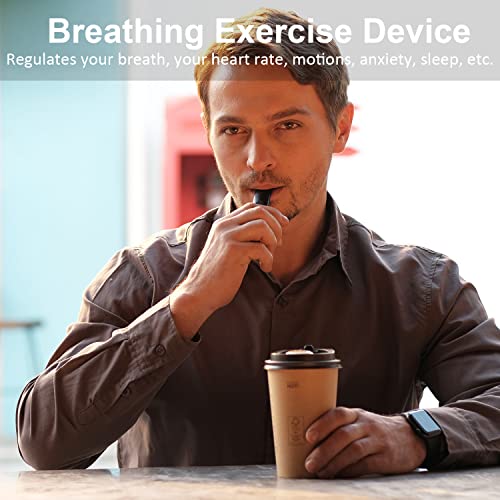 Breathing Training Device, Respiratory Muscle Training for Better Breathe, Guided Smart Breathing Exercise Assistant for Athletes and Sportspersons.