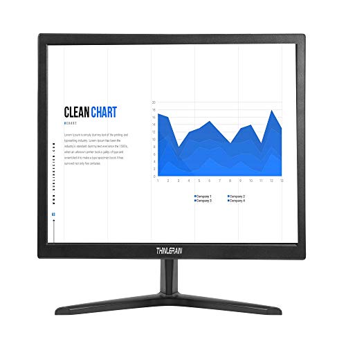 Thinlerain PC Monitor 17-inch 4:3 LED Backlit Monitor 1280 X 1024, 60 Hz Refresh Rate, 5Ms Response Time, VESA Mountable, VGA, HDMI, TN Panel, Built-in Speakers