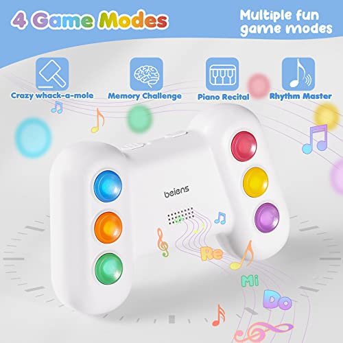 Electronic Memory Game, Brain & Memory Training Handheld Game with 4 Modes for Kids Ages 3+ Boys and Girls, Simon Game Music Toys with Light and Sound, Fun Interactive Gift Toy for Adults and Children