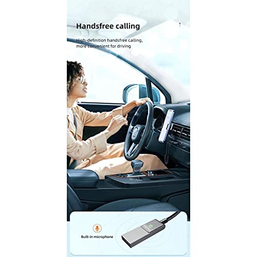 Mcdodo in-Car Bluetooth Wireless Receiver with Audio Cable USB-A to DC 3.5 mm (Black, 5.7 ft)