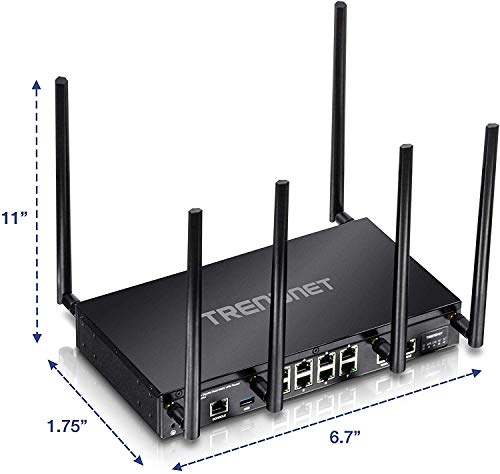 TRENDnet AC3000 Tri-Band Wireless Gigabit Dual-WAN VPN SMB Router,TEW-829DRU,MU-MIMO, Wave 2,Internet Router,Whole Office/Home wifi,Pre-Encryped Wireless,QoS ( RENEWED)