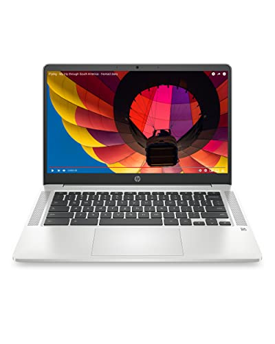 HP Chromebook 14" Laptop, Intel Celeron N4120 Processor, Intel UHD Graphics 600, 4 GB RAM, 64 GB SSD, Chrome OS (14a-na0230nr, Mineral Silver)