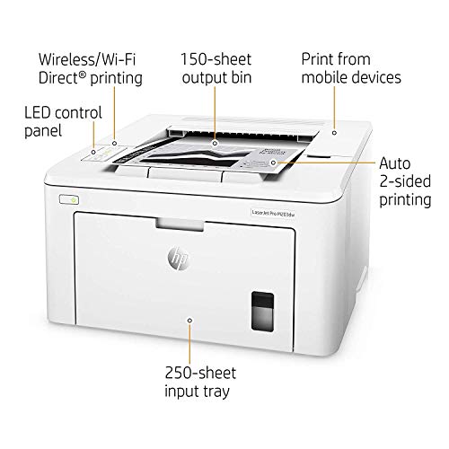 HP LaserJet Pro M203dw Wireless Monochrome Printer with built-in Ethernet & 2-sided printing, works with Alexa (G3Q47A)