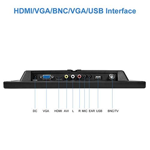 11.6 Inch Small HDMI Monitor 1366x768 Small PC Monitor LCD Mini Monitor Built-in Speaker with HDMI VGA AV BNC USB Input for Computer Home Kitchen Monitor Prechen
