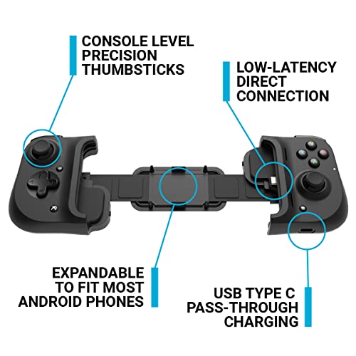 Gamevice for Android - Mobile Game Controller / Gamepad for Android USB-C: Now fits Samsung S21/S22 ULTRA - Includes 1 month Xbox Game Pass Ultimate, Play Xbox Cloud Gaming, Amazon Luna, Google Stadia – Passthrough Charging