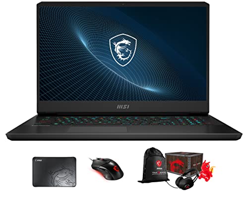 MSI Vector GP76 12UE-17 Gaming Laptop (Intel i7-12700H 14-Core, 64GB RAM, 2x8TB PCIe SSD RAID 0 (16TB), RTX 3060, 17.3" 360Hz Full HD (1920x1080), Win 11 Pro) with Loot Box, Clutch GM08, Pad