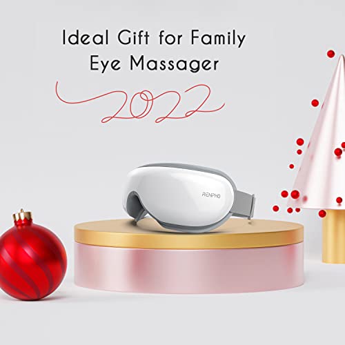 RENPHO Eye Massager with Heat, Bluetooth Music Heated Massager for Migraines, Relax and Reduce Eye Strain Dark Circles Eye Bags Dry Eye Improve Sleep, Ideal Gifts for Women/Men