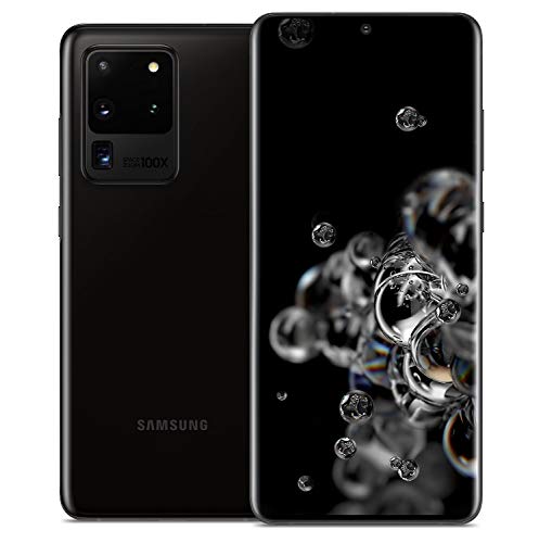 Samsung Galaxy S20 Ultra 5G Factory Unlocked New Android Cell Phone US Version, 128GB of Storage, Fingerprint ID and Facial Recognition, Long-Lasting Battery, Cosmic Black