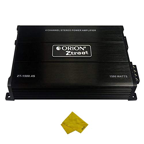 Orion Ztreet 4 Channel Car Amplifier – Class A/B Stereo Power Amplifier 1500 Watt Max 2 Ohm Stable, Bass Boost, Crossover MOSFET Power Supply, Car Electronics Amp, Audio Speakers, Great for Subwoofers