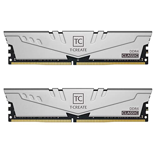 TEAMGROUP T-Create Classic 10L DDR4 32GB Kit (2 x 16GB) 3200MHz (PC4 25600) CL22 Desktop Memory Module Ram - TTCCD432G3200HC22DC01