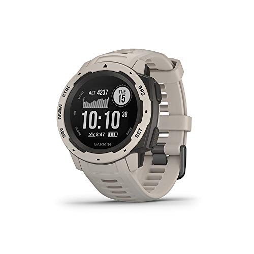 Garmin 010-02064-01 Instinct, Rugged Outdoor Watch with GPS, Features Glonass and Galileo, Heart Rate Monitoring and 3-Axis Compass, Tundra