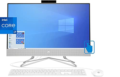 HP Pavilion 27 Touch Desktop 4TB SSD 16TB HD 64GB RAM (Intel 11th gen Quad Core i7 CPU Turbo Boost 4.70GHz, 64 GB RAM, 4 TB SSD + 16 TB HD, 27-inch FHD Touchscreen, Win 10 Pro) PC Computer All-in-One