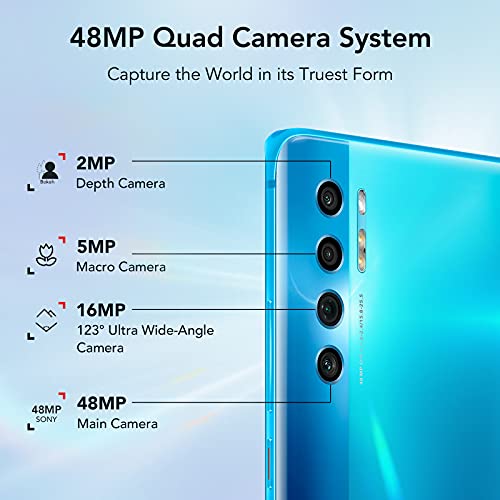 TCL 20 Pro 5G Unlocked Smartphone with 6.67” AMOLED FHD+ Display, 48MP OIS Quad Rear Camera System, 6GB+256GB, 4500mAh Battery with Wireless Charging, US 5G Verizon Cellphone, Marine Blue