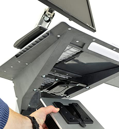 Ergotron – Neo-Flex Rolling Computer Cart, Mobile Standing Desk Workstation – Monitor, Grey