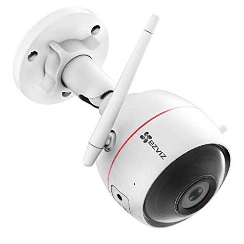 EZVIZ Outdoor Security Camera Surveillance IP66 Weatherproof 100ft Night Vision Strobe Light and Siren Alarm 2.4G Wi-Fi/Wired Two-Way Audio Works with Alexa Google Home IFTTT iOS Android App 4mm Lens
