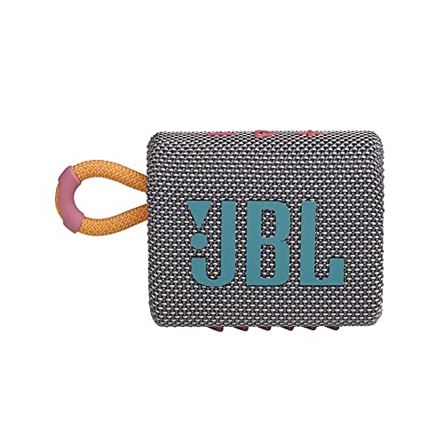 JBL Go 3: Portable Speaker with Bluetooth, Builtin Battery, Waterproof and Dustproof Feature Gray JBLGO3GRYAM