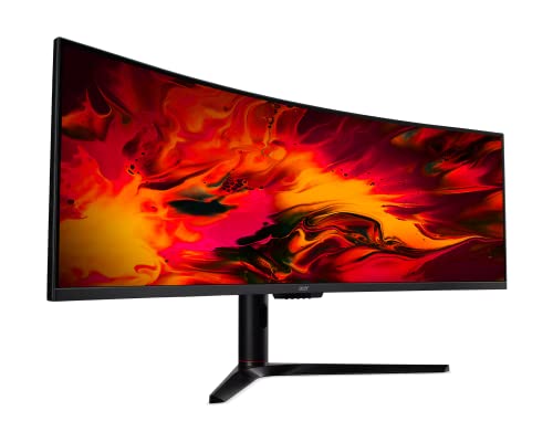Acer EI491CUR Sbmiipphx 49" 1800R 32:9 Curved DQHD (5120 x 1440) Zero-Frame Gaming Monitor | AMD FreeSync Premium | Up to 120Hz | 4ms | 94% DCI-P3 | 2 x Display Port v1.4, 2 x HDMI 2.0 & 1 x Audio Out
