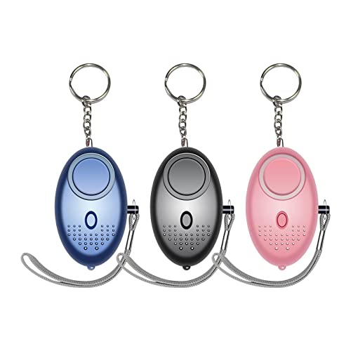 Emergency Personal Alarm, 3 Pack 140DB Personal Siren with LED Lights, Personal Panic Alarm for Men, Women, Children, Elderly Emergency Security Alarm, Self Defense Electronic Device