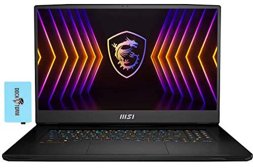 MSI Titan GT77 12UHS Gaming & Entertainment Laptop (Intel i7-12800HX 16-Core, 128GB DDR5 4000MHz RAM, 8TB PCIe SSD, GeForce RTX 3080 Ti, 17.3" 144Hz 4K Ultra HD (3840x2160), Win 11 Pro) with Hub