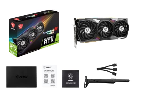 MSI Gaming GeForce RTX 3090 Ti 24GB GDRR6X 384-Bit HDMI/DP Nvlink Tri-Frozr Ampere Architecture OC Graphics Card (RTX 3090 Ti Gaming X Trio 24G)