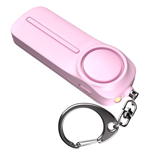 Alarm Keychain for Women Self Defense – 130 dB Loud Siren Whistle - Personal Safety Protection Device with LED Light – Safesound Emergency Security Alert Key Chain to Carry by WETEN (Pink)
