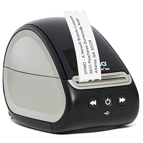 DYMO LabelWriter 550 Direct Thermal Barcode Label Printer with USB Connectivity - 62 Labels Per Minute, Auto Label Recognition, Monochrome Label Maker, Printer_Cable Bundle