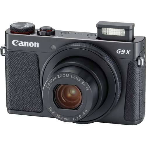 Canon PowerShot G9 X Mark II Digital Camera (Black) (1717C001), 64GB Memory Card, 2 x NB13L Battery, Corel Photo Software, Charger, Card Reader, LED Light, Soft Bag + More