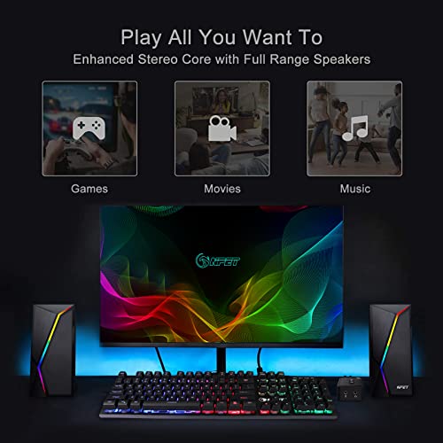 NPET Gaming Keyboard and RGB Computer Speakers