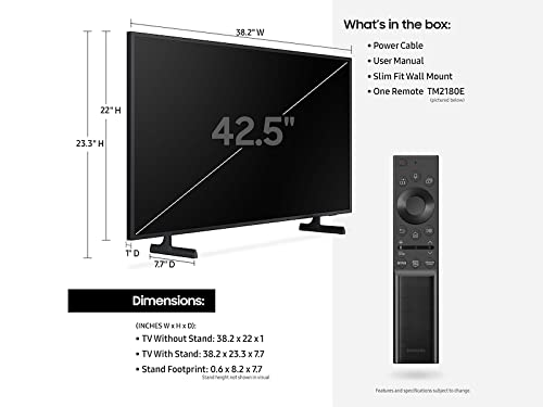 Samsung QN43LS03AA 43" QNLS03A Series UHD LED 4K Smart TV with a Samsung HW-A450 2.1ch Black Wireless Soundbar with Dolby Atmos (2021)