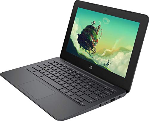 2021 Newest HP Chromebook 11.6" HD Laptop for Business and Student, Intel Celeron N3350, 4GB RAM, 32GB eMMC, Webcam, USB-A&C, WiFi , Bluetooth, Chrome OS, Ghost Manta 64GB SD Card & Accessories