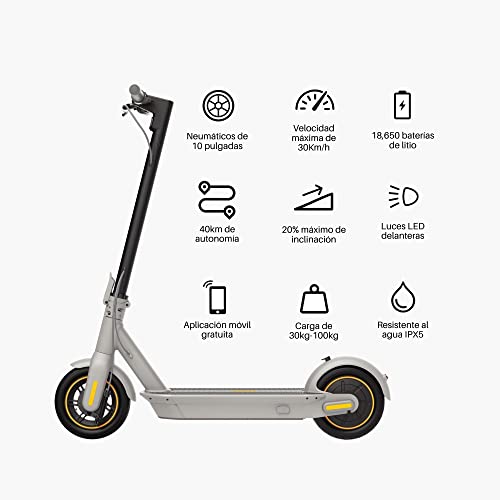 Segway Ninebot MAX Electric Kick Scooter (G30LP), Up to 25 Miles Long-range Battery, Max Speed 18.6 MPH, Lightweight and Foldable