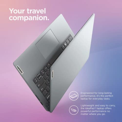 Lenovo 2023 Newest Ideapad 1i 14" HD Ultra-Light Laptop, Intel Pentium N5030 4-Core(Beat N4020), 4GB RAM, 256GB Storage, Stereo Speakers, Up to 10 Hours, WiFi, USB-A&C, 1 Year Microsoft 365, Win11 S