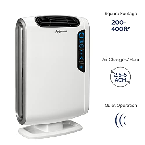 Fellowes AM300 Large Room Air Purifier, White & AeraMax Air Purifier, Medium, White