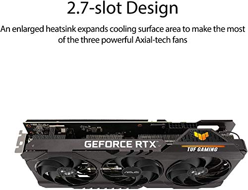 2021 Newst ASUS TUF Gaming GeForce RTX 3070 OC Edition Graphics Card- PCIe 4.0, 8GB GDDR6, HDMI 2.1 , DisplayPort 1.4a, Dual Ball Fan Bearings+AllyFlex HDMI Cable