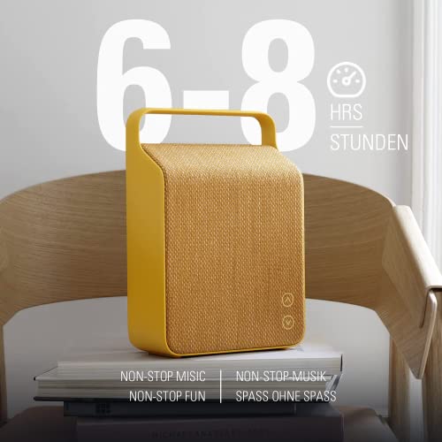 Vifa Oslo Bluetooth Speaker | Nordic Design | Perfect Portable Wireless Speaker with Pure Sound, Compact Rechargeable Hi-Resolution Bluetooth Portable Speaker (New Version Sand Yellow)