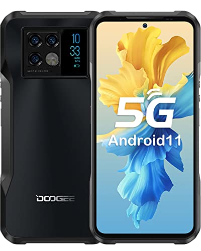 5G Rugged Smartphone Unlocked DOOGEE V20 (2022) 6.43'' AMOLED DotDisplay, 64MP and 20MP Night Vision Camera, 6000mAh, 8GB+256GB Android 11 Unlocked Cell Phone, IP68 Waterproof Rugged Cell Phone, NFC