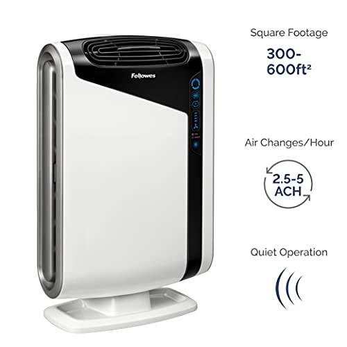 Fellowes AM300 Large Room Air Purifier, White & AeraMax Air Purifier, Medium, White