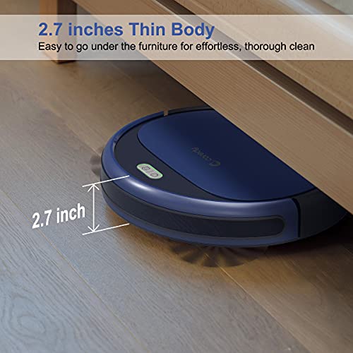 Coredy R380 Robot Vacuum Cleaner, Robot Vacuum and Mop, Compatible with Alexa, Wi-Fi Connected, 1700Pa Suction, Super-Thin, Quiet Auto Self-Charging Robotic Vacuums for Pet Hair, Hard Floors, Carpet