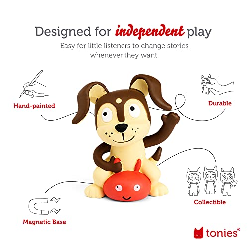 Toniebox Audio Player Starter Set with Woody, Lightning McQueen, Simba, Winnie-The-Pooh, and Playtime Puppy - Listen, Learn, and Play with One Huggable Little Box - Red