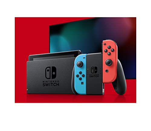 Nintendo Switch with Neon Blue and Neon Red Joy‑Con