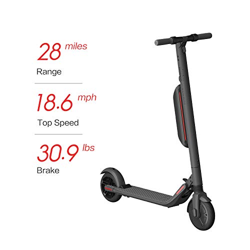 Segway Ninebot ES4 Electric Kick Scooter with External Battery, Lightweight and Foldable, Upgraded Motor Power, Dark Grey