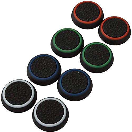 carocheri 4 Pairs 8 Pcs Silicone Cap Joystick Thumb Grip Protect Cover for Ps3 Ps4 Xbox 360 Xbox One Wii U Game Controllers