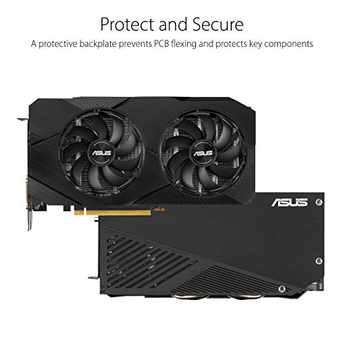 ASUS GeForce RTX 2060 Overclocked 6G GDDR6 Dual-Fan EVO Edition VR Ready HDMI DisplayPort DVI Graphics Card (DUAL-RTX2060-O6G-EVO)