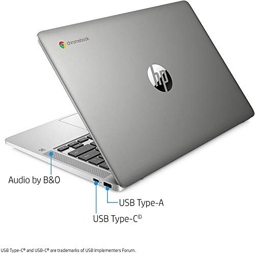 2021 HP Chromebook 14" HD Student Laptop, Intel Celeron N4000(up to 2.6GHz), 4GB RAM, 32GB eMMC Backlit-KB, Webcam, Fast Charge, WiFi, USB-A&C, BT, Chrome OS, w/ Masdrow Accessories