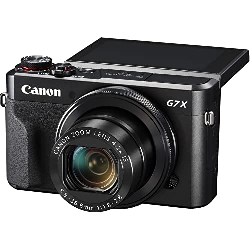 Canon PowerShot G7 X Mark II Digital Camera (1066C001), 64GB Card, 2 x Replacement NB13L Batteries, Corel Photo Software, Charger, Card Reader, LED Light, Soft Bag + More (International Model)